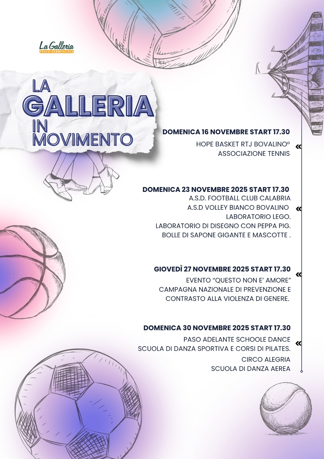 Immagine generale eventi novembre La Galleria