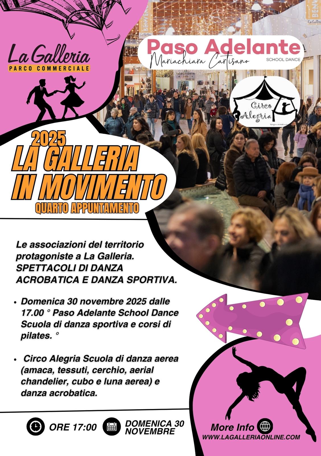 Quarto appuntamento con spettacoli di danza a La Galleria