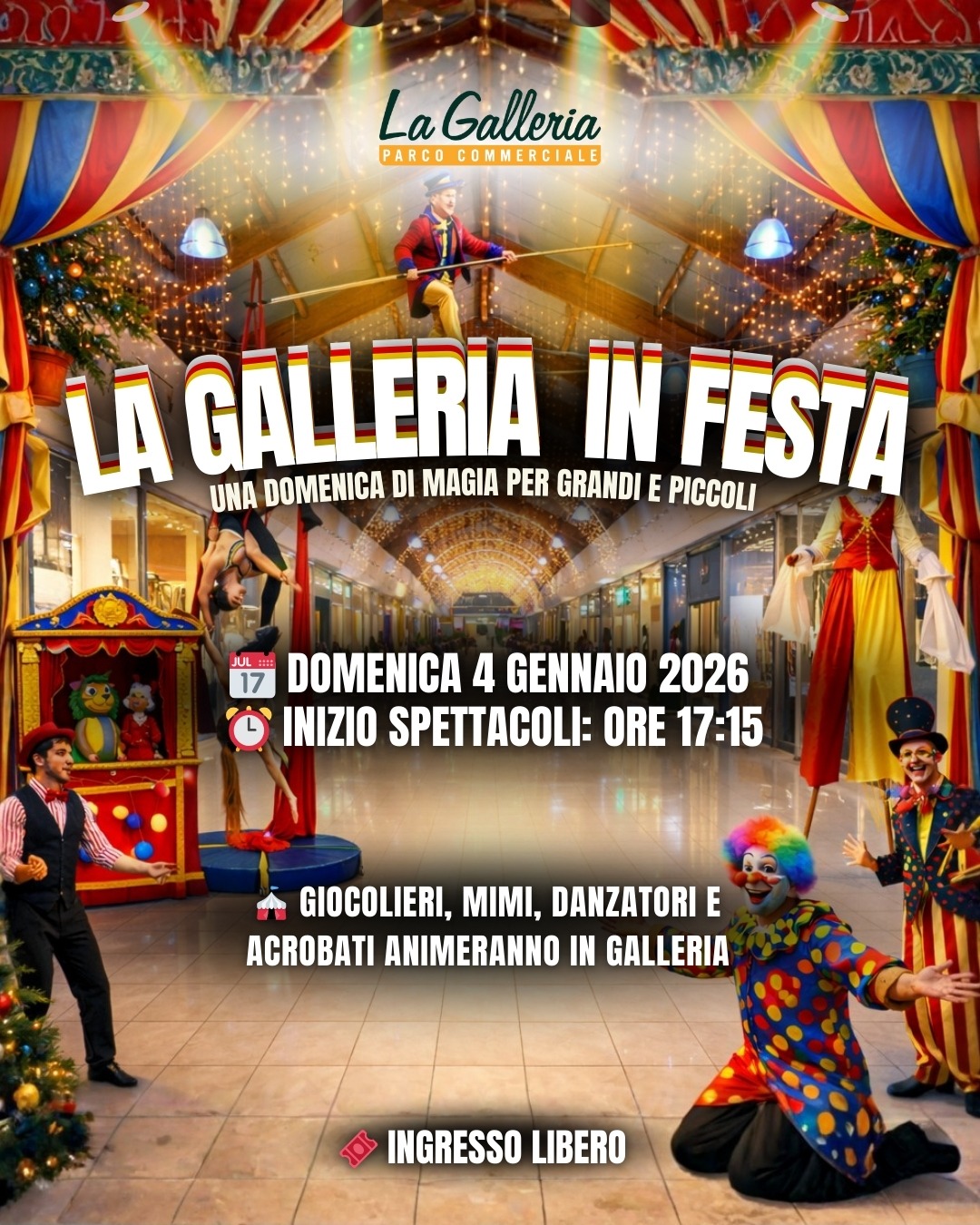 Volantino evento La Galleria in Festa